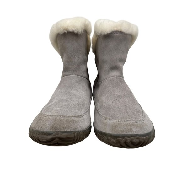 Sorel Gray Ankle Boots with Cream Fur - Picture 4 of 10